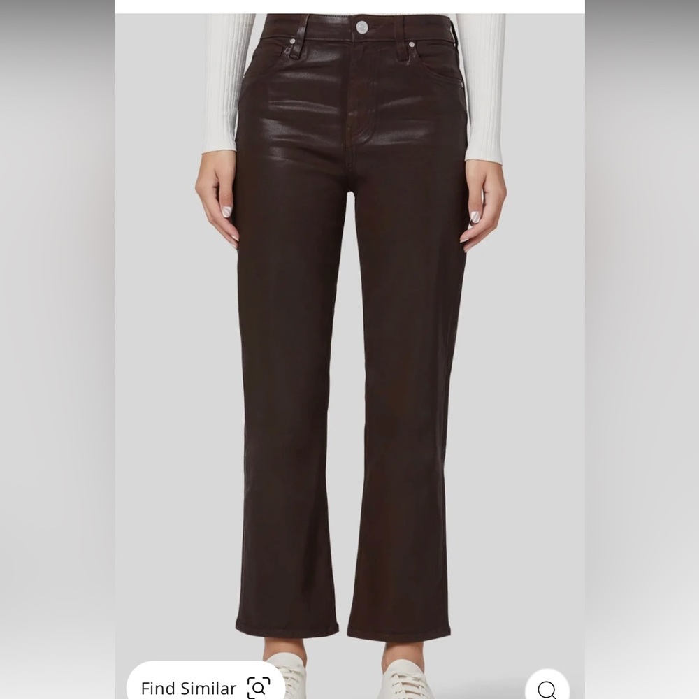 NWT Hudson Chocolate Brown Coated Jeans